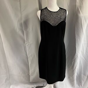 Jones New York NWT Elegant Black Beaded‎ Dress 10